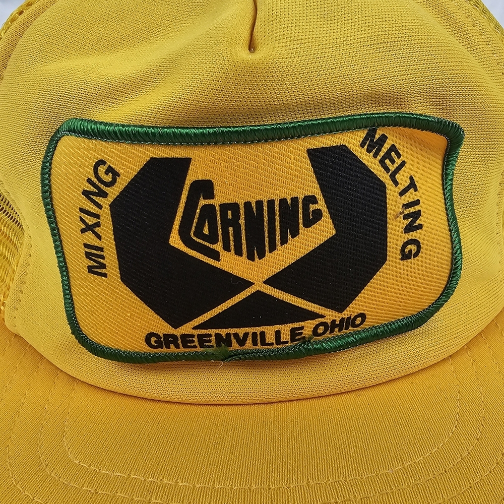 VTG 70s Corning Ware Glass Facility Greenville Ohio Trucker Hat Cap Snapback USA